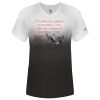 Women's V-Neck Ombre T-Shirt Thumbnail